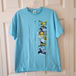 Carnival Cruise Line Delta Pro Weight Blue Graphic T-Shirt Adult Medium 100% Cot
